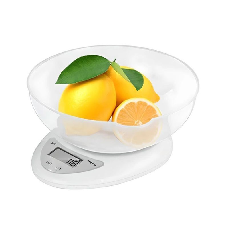 Balanza Báscula De Cocina Electrónica Con Tazón5 Kg