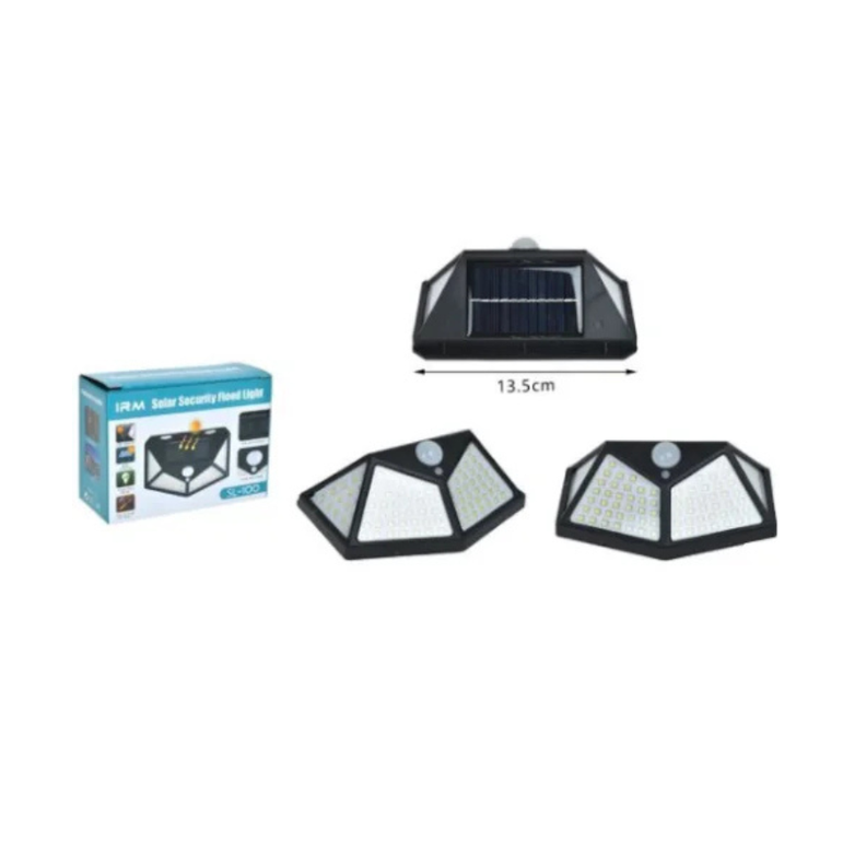 Lámpara solar con sensor de movimiento reflector de 100 LED-1