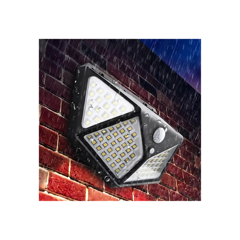 Lámpara solar con sensor de movimiento reflector de 100 LED-4