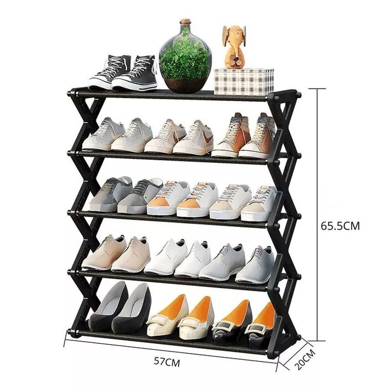 Organizador Zapatero Multifuncional  5 Niveles 57x20x65.5cm-6