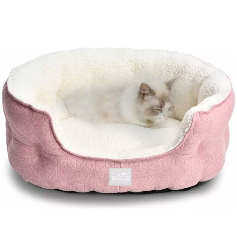 Cama Nido Para Mascotas Con Chiporro Rosado 55x40x23cm-1