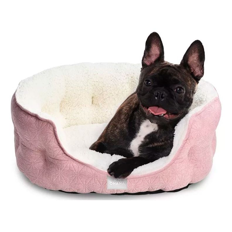 Cama Nido Para Mascotas Con Chiporro Rosado 55x40x23cm-2