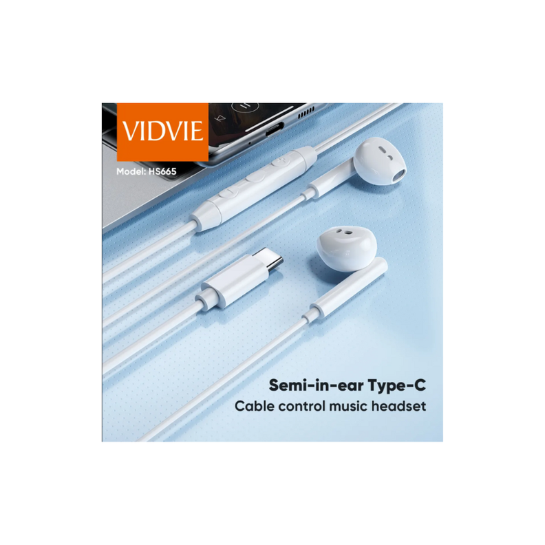 Auriculares Manos Libres Vidvie conector tipo C con microfono-2