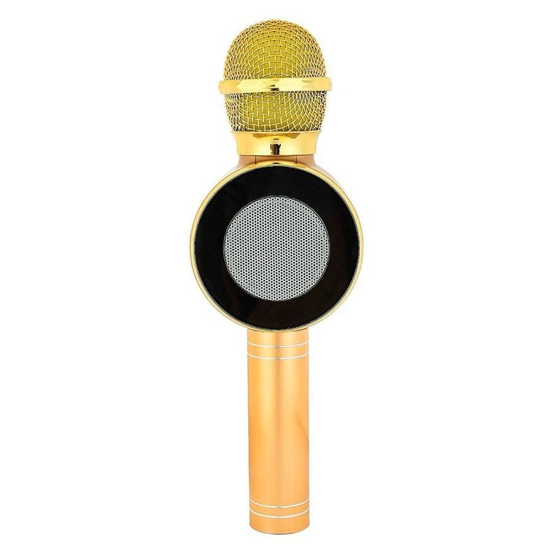 Micrófono Portátil Altavoz Bluetooth Para Smartphones Dorado-3