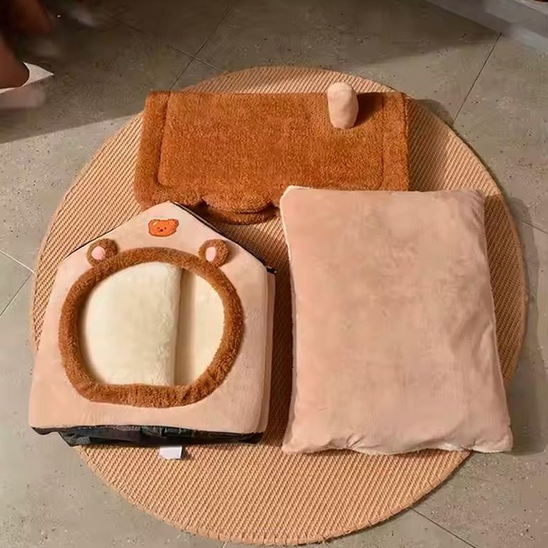 Cama Ecológica Casa Temática Para Mascotas 49X39X46cm-1