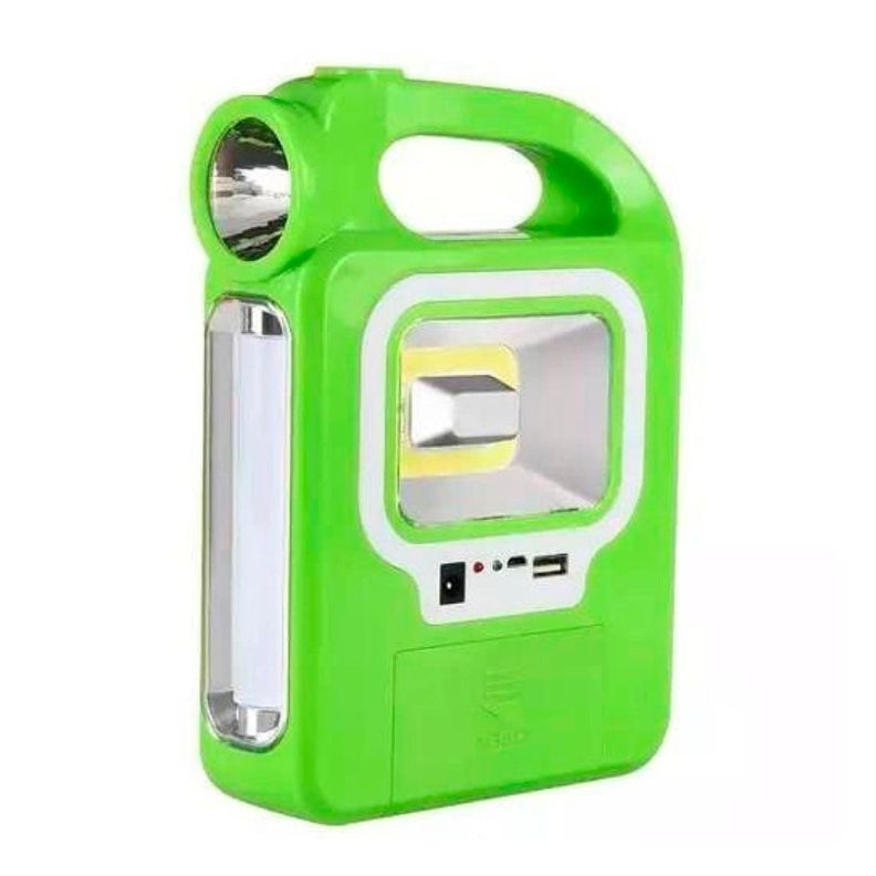 Linterna portátil 6399A LED COB power bank + batería solar-0