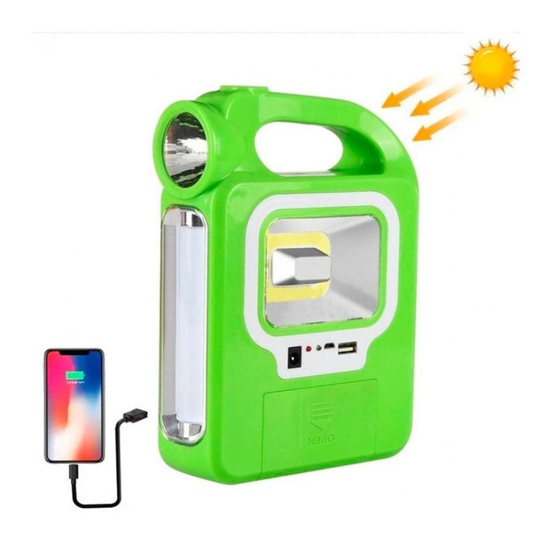 Linterna portátil 6399A LED COB power bank + batería solar-2