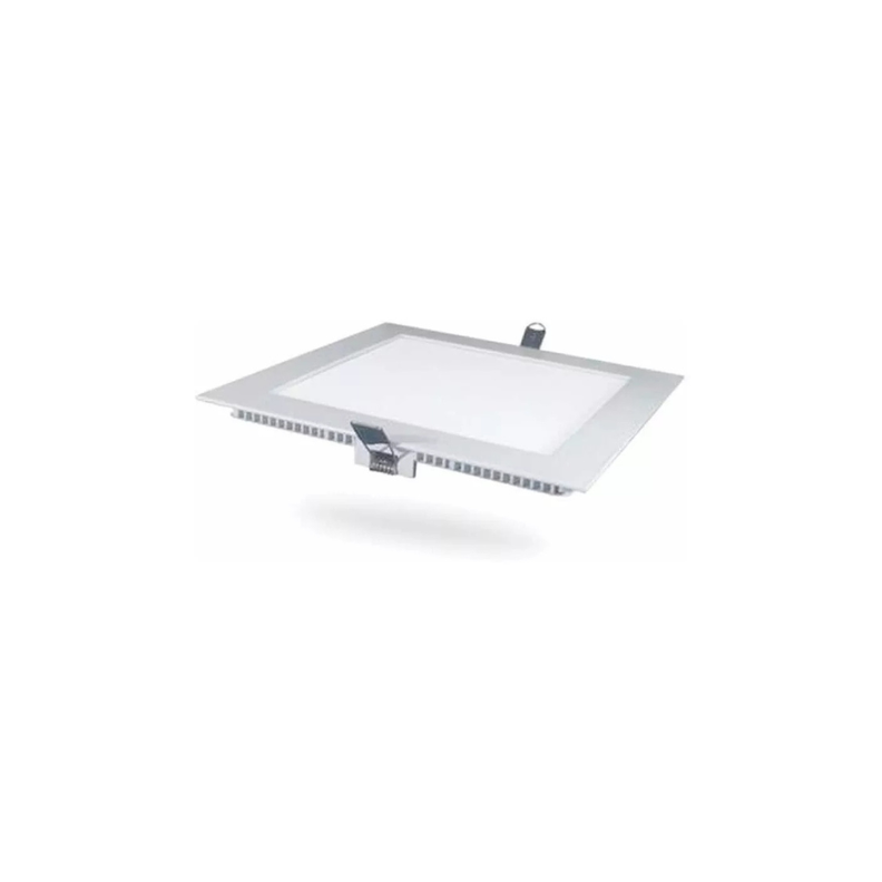 Lampara foco led cuadrada plafon 18w empotrable luz blanca-0
