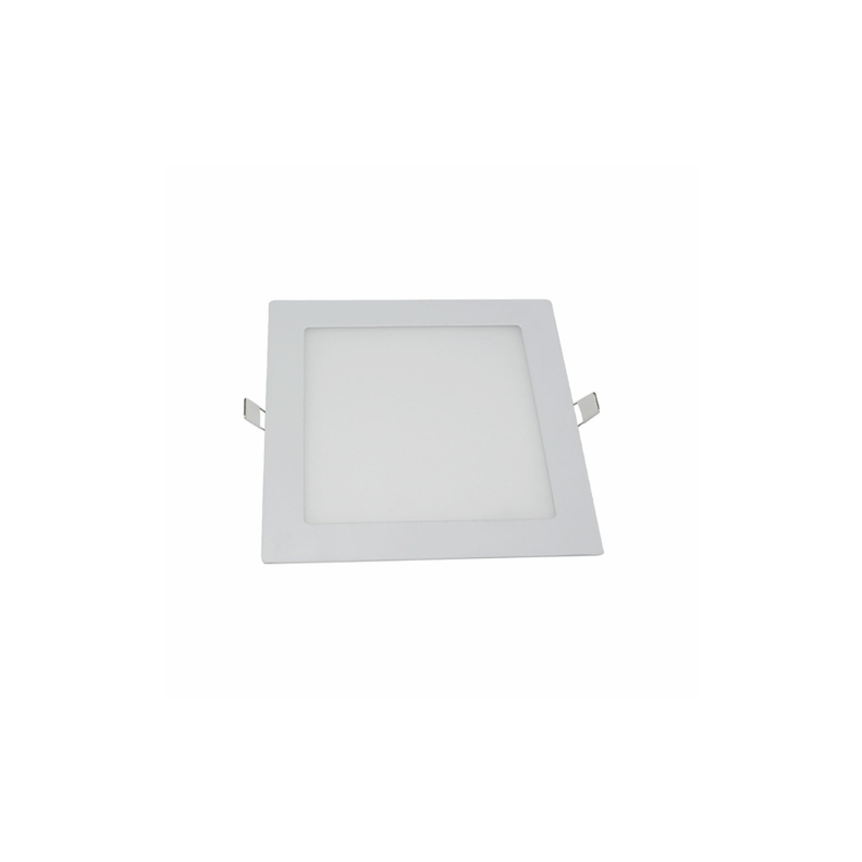 Lampara foco led cuadrada plafon 18w empotrable luz blanca-1