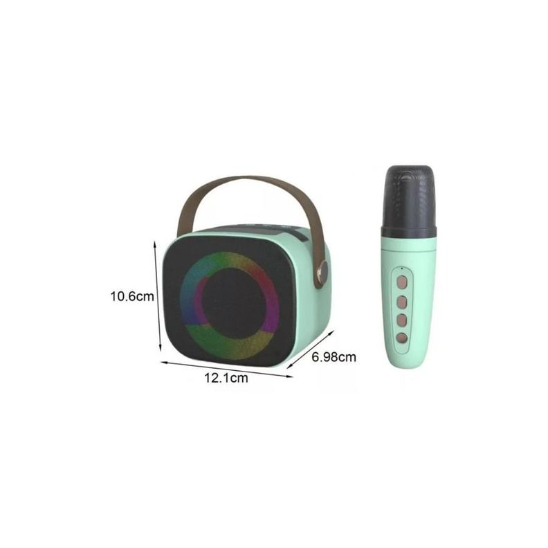 Mini Altavoz Karaoke Bd108 Bluetooth Luces Led Portátil -1