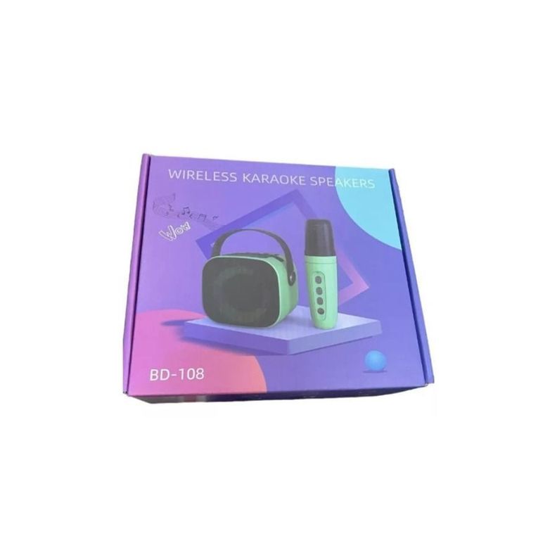 Mini Altavoz Karaoke Bd108 Bluetooth Luces Led Portátil -2