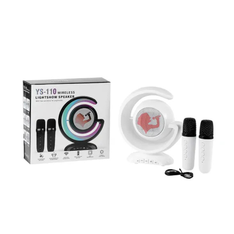 Altavoz Estereo Bluetooth Karaoke Portatil Luz Led Ys-110-1
