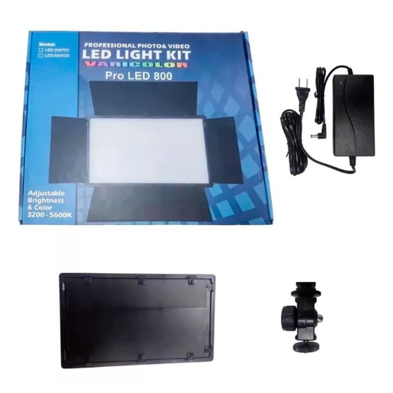 Kit Reflector Luz Profesional Videos Con Trípode Led 800-3