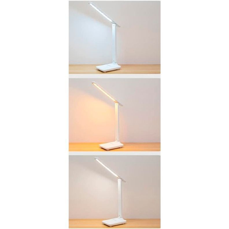Lámpara Led De Escritorio Plegable Táctil Regulable 3 Tonos De Luz-2