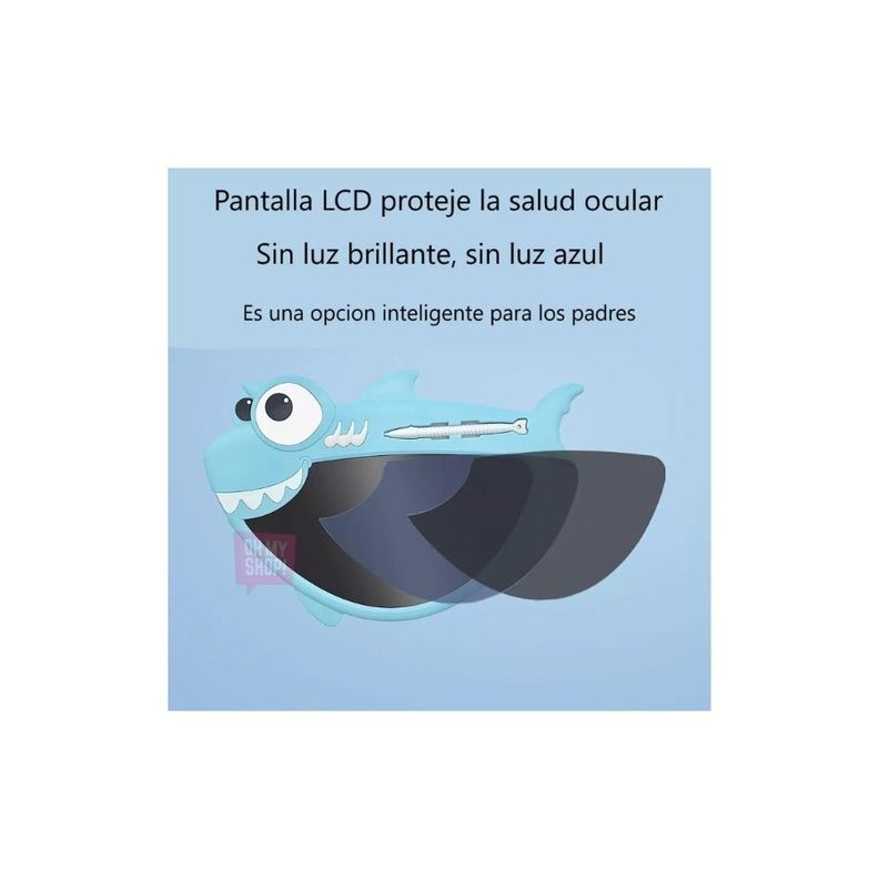 Tablet Lcd De Escritura Para Niños Con Diseño Tiburon -2