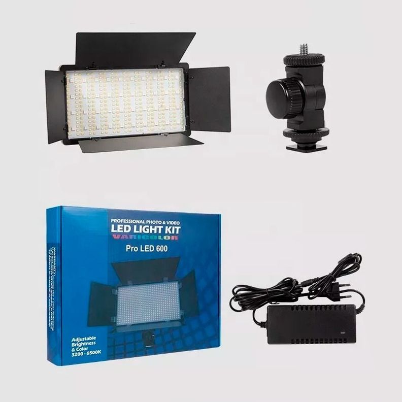 Kit Portátil Profesional Luz Led Para Fotografía Y Video Pro Led 600-1