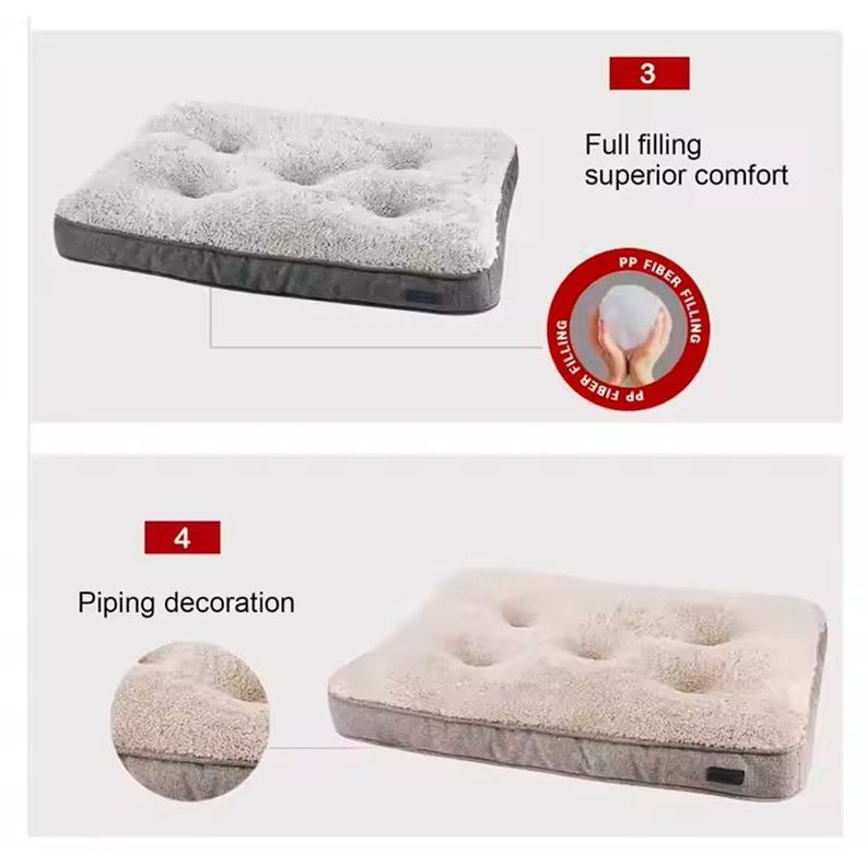 Cama Suave Cálida Para Perros Ideal Para Jaulas 100X70cm-4