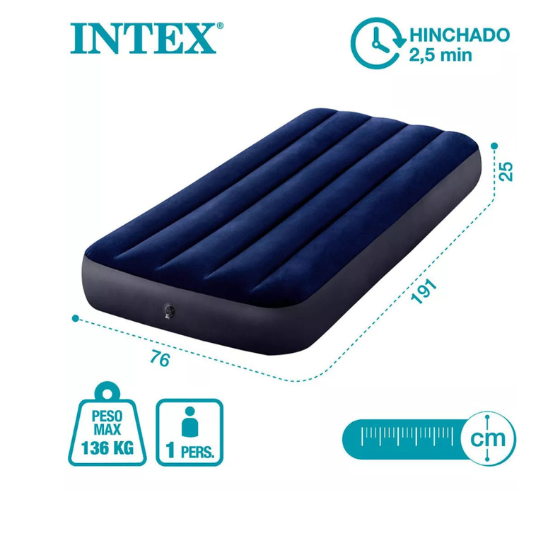 Colchón Inflable Individual Intex 76 Cm X 191 Cm X 25 Cm-3