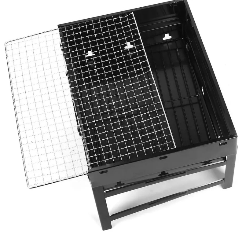 Parrillera Portatil A Carbon De Acero Inoxidable barbacoa plegable-3