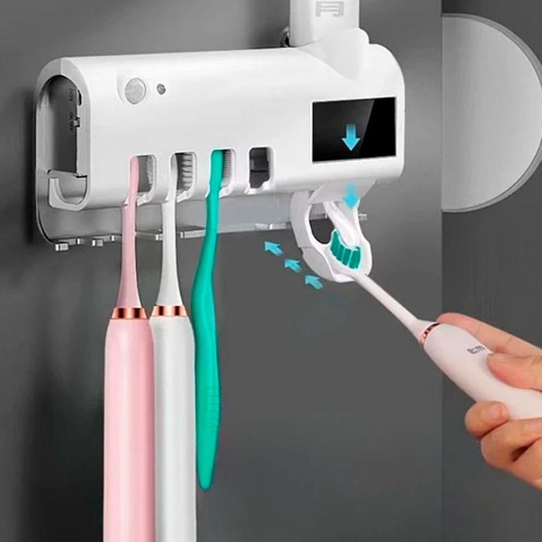 Soporte Esterilizador Multifuncional UV Para Cepillos De Dientes-4