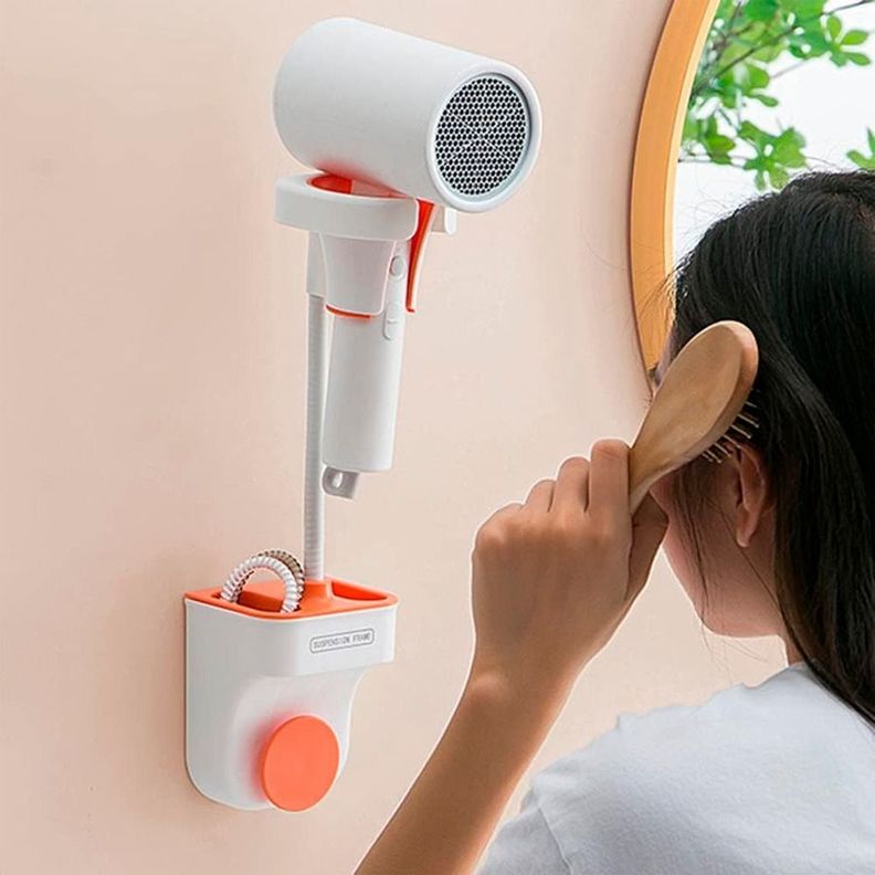 Soporte Para Secador De Pelo Montado En La Pared-4
