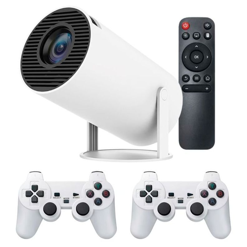 Proyector Para Video Juegos + 2 Controles 4k Hd Retro-4