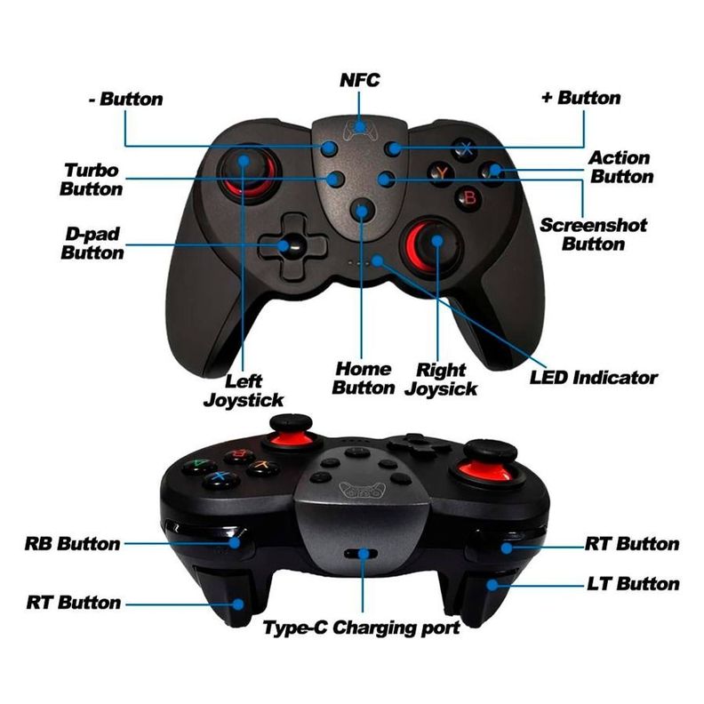 Control Inalambrico Para Nintendo Switch Bluetooth T-17-4