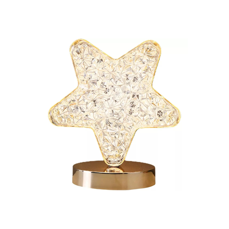 Lampara De Mesa Recargable Usb Con Forma De Estrella-0