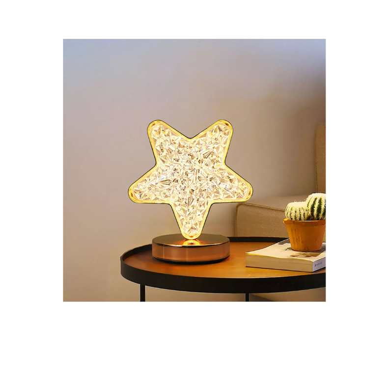 Lampara De Mesa Recargable Usb Con Forma De Estrella-1