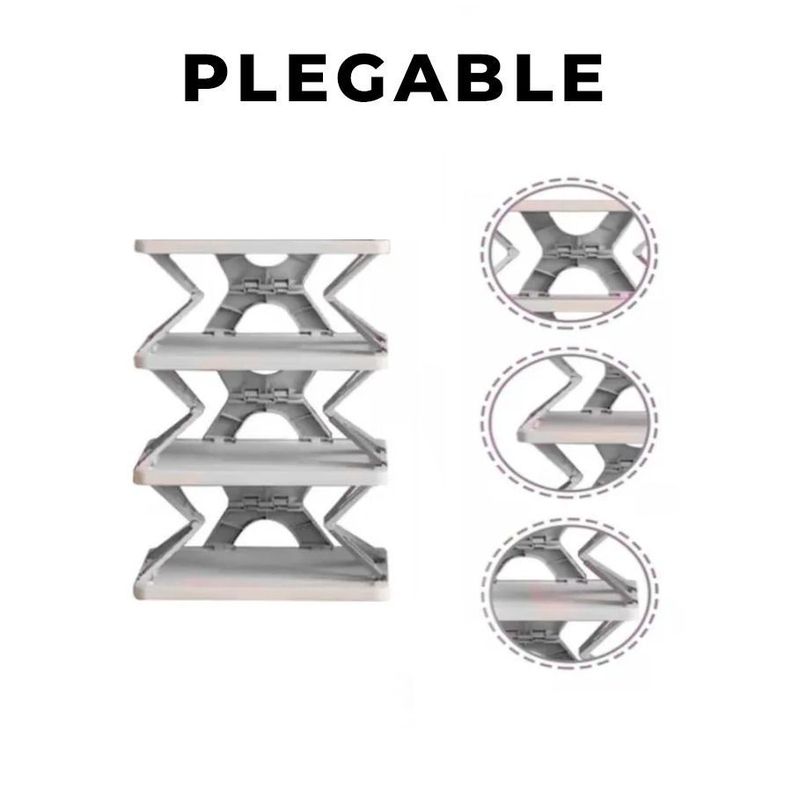 Estante Organizador de Zapatos Plegable De Múltiples Niveles-1