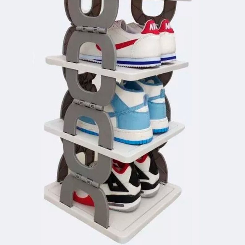 Estante Organizador de Zapatos Plegable De Múltiples Niveles-3