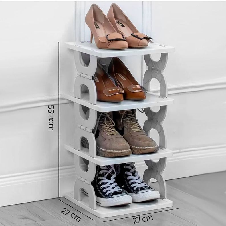 Estante Organizador de Zapatos Plegable De Múltiples Niveles-4