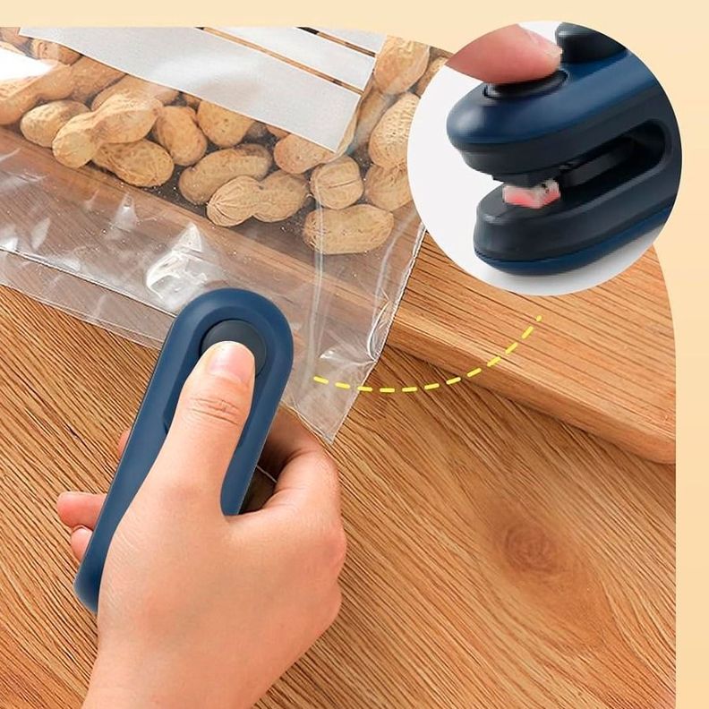 Máquina Selladora De Bolsas USB Recargable Portátil 2 en 1-3