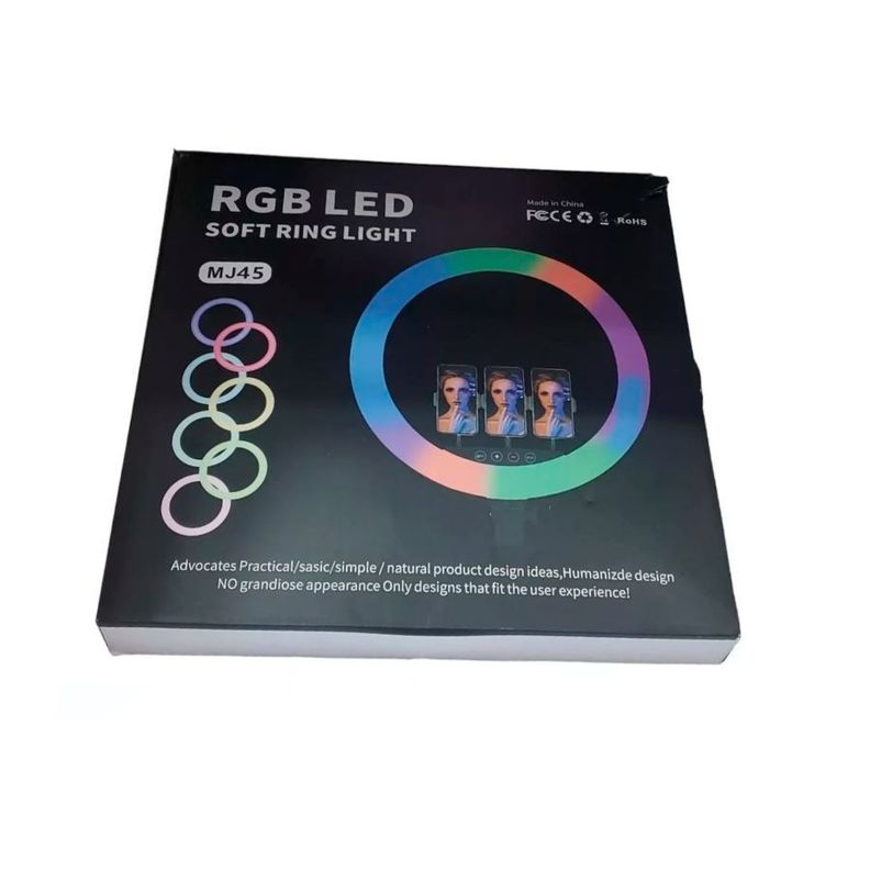Aro De Luz Led Rgb MJ45 Con Soportes Control Y Trípode-1