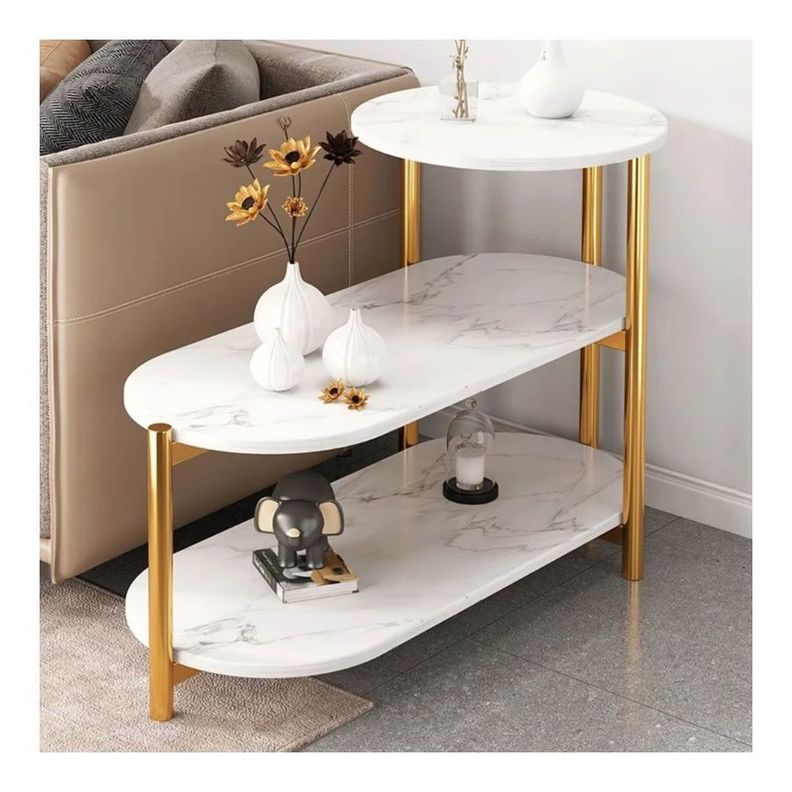 Mesa Auxiliar De Centro Decorativa De 3 Niveles Mesa De Lujo -1