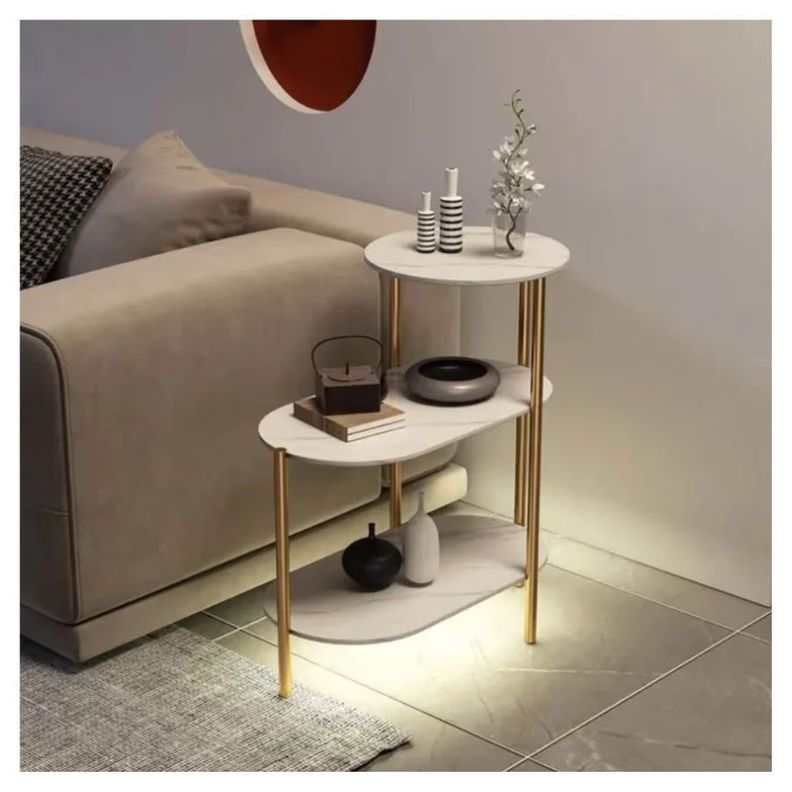 Mesa Auxiliar De Centro Decorativa De 3 Niveles Mesa De Lujo -2
