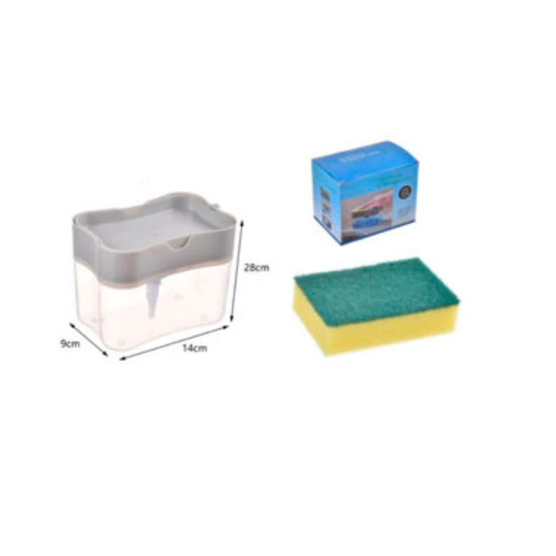 Dispensador De Jabon Liquido Para Lavaplatos con esponja-2