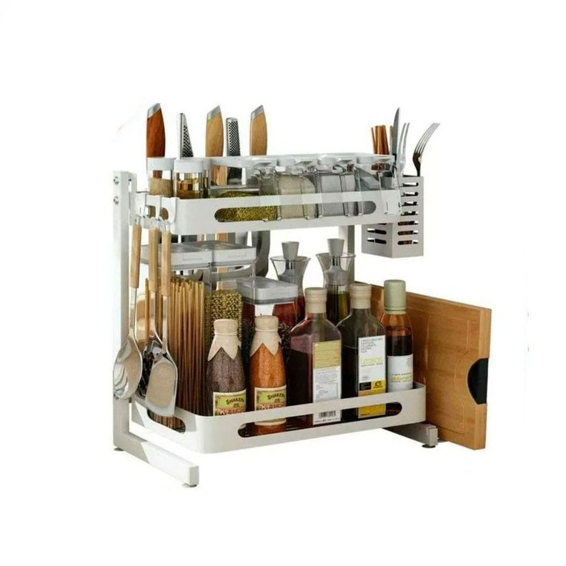 Estante Organizador De Cocina De 2 Niveles-0