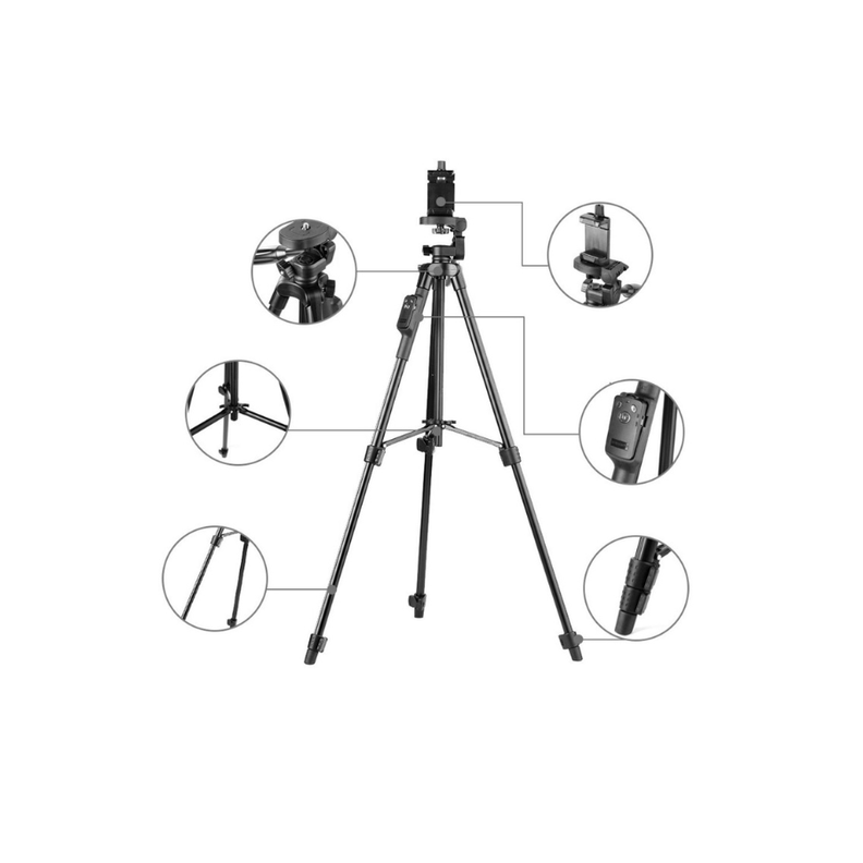 Tripode movible con soporte para celular y cámara 12m-1