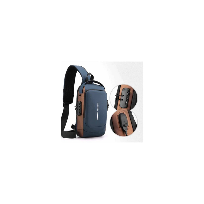 Bolso De Pecho Bandolera Cruzada Con Usb Antirrobo-2