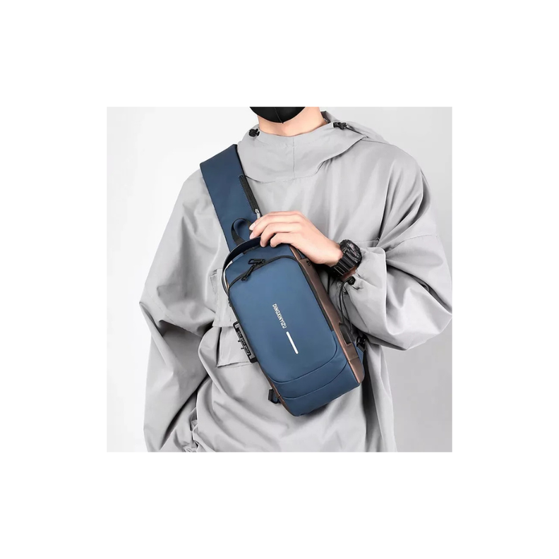 Bolso De Pecho Bandolera Cruzada Con Usb Antirrobo-3