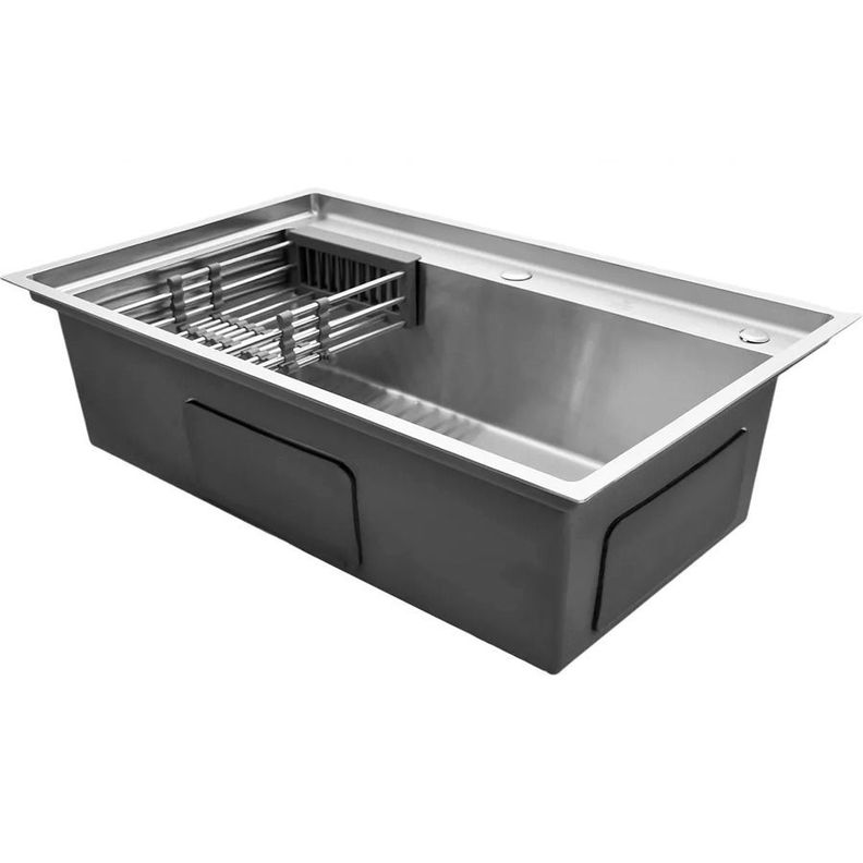 Fregadero De Cocina  Acero Inoxidable Escurridor Funcional Y Duradero-0