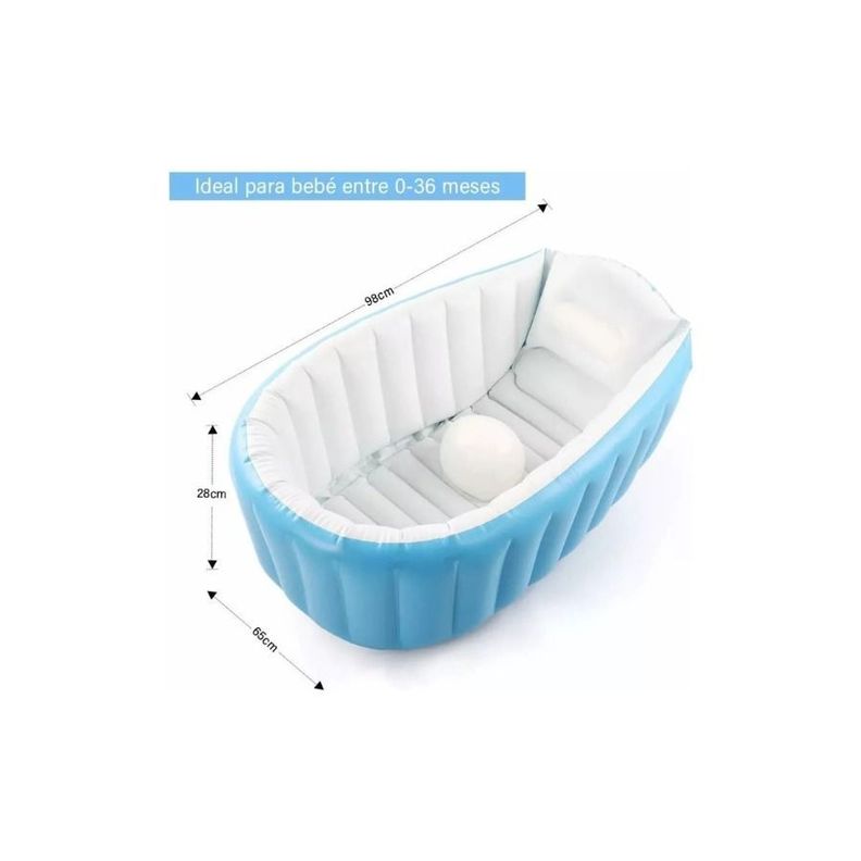 Bañera Bebe Plegable Tina De Baño Inflable-3