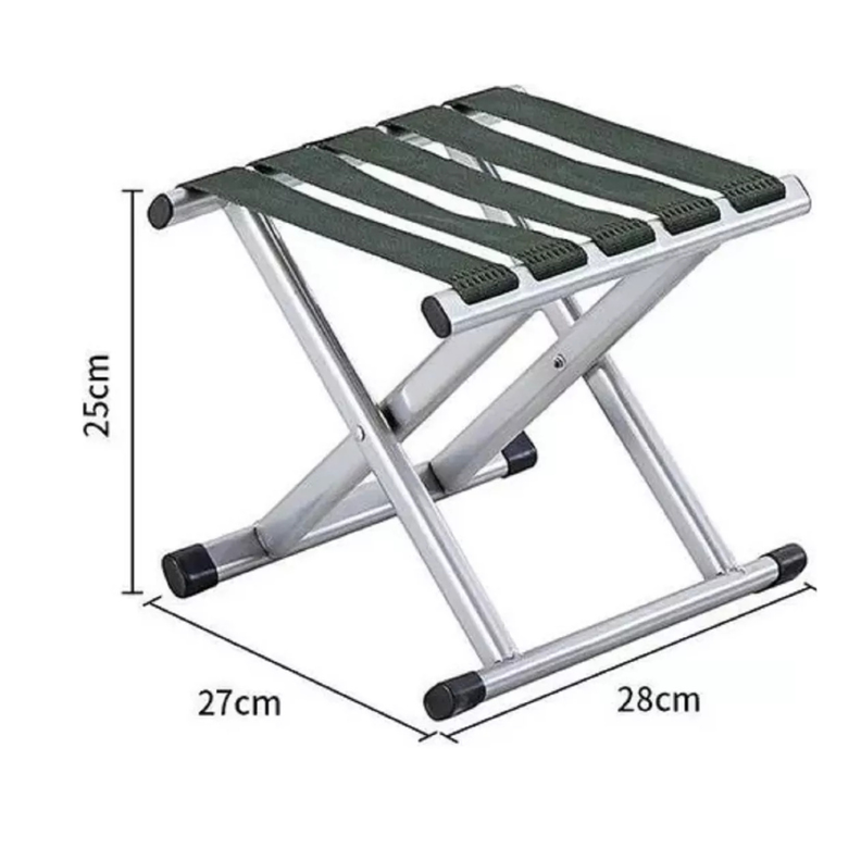 Silla Plegable Camping Portátil picnic playa taburete negroa-2