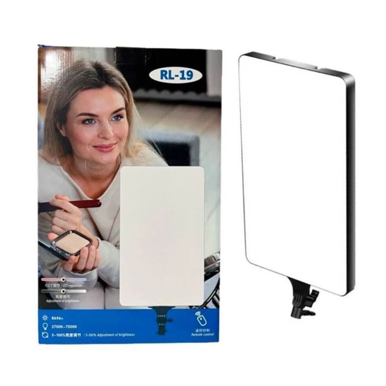 Panel De Luz LED Con Trípode Ajustable Y Control Remoto RL-19-2