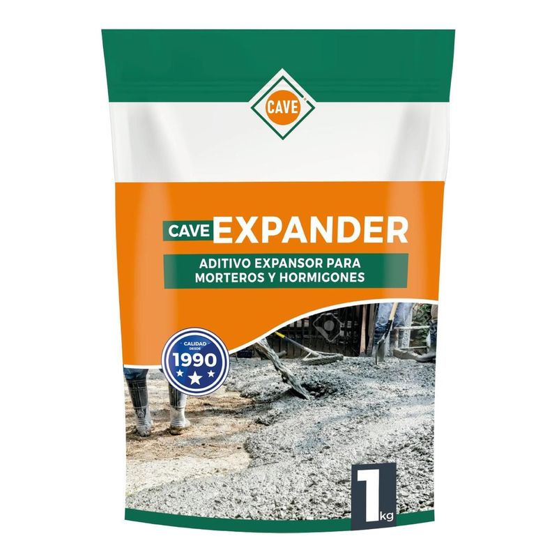 Cave Expander - Aditivo Para Mezclas Cementicias, Bolsa 1 Kg Gris S