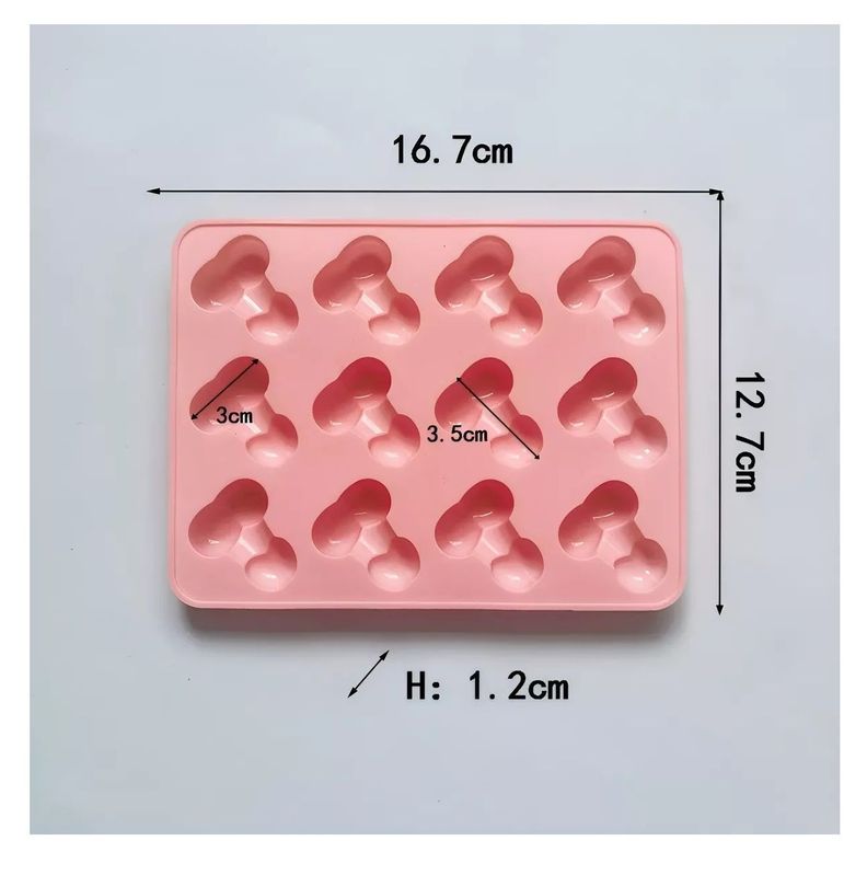 2 Moldes De Silicona Reposteria Mini Penes Molde Silicona-2