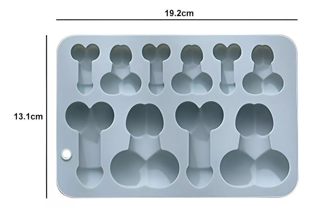 2 Moldes De Silicona Reposteria Mini Penes Molde Silicona-4