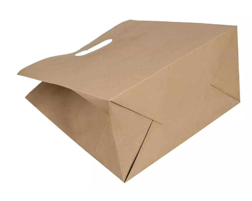 100 Bolsa Papel Bolsas Papel Kraft Bolsa Con Manilla 28x28cm-4