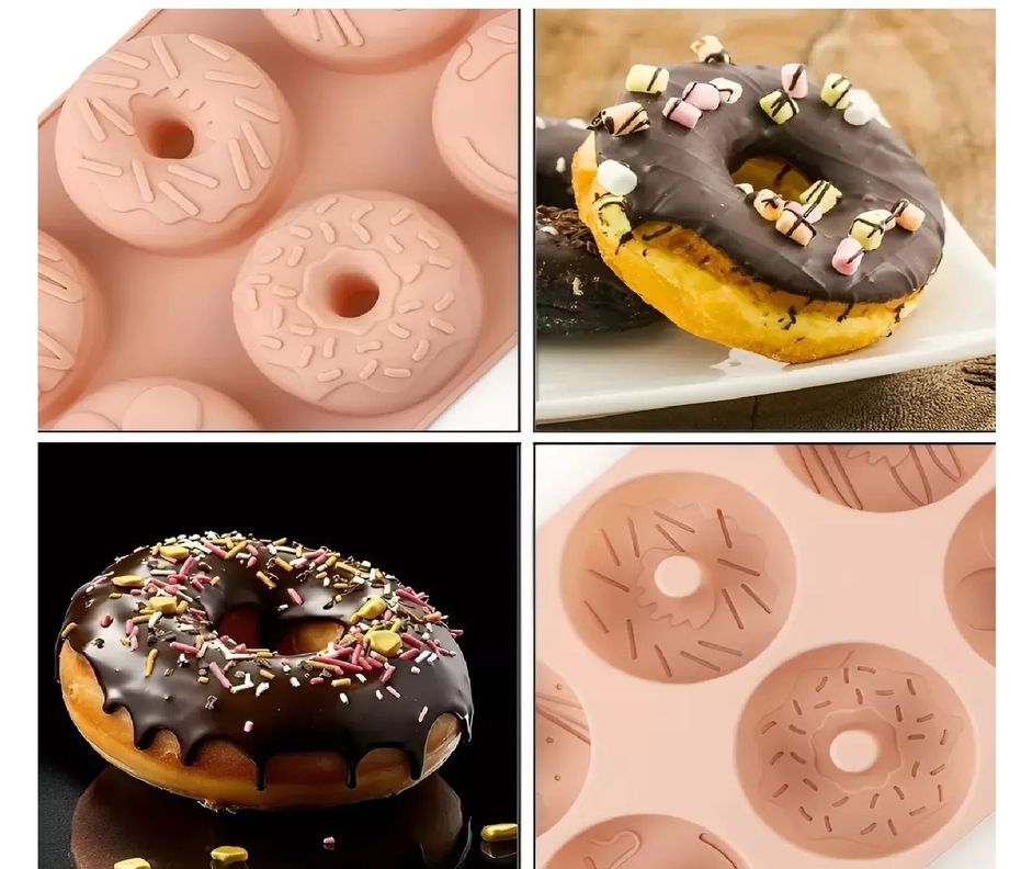 2 Moldes Donuts Molde Silicona Molde Reposteria Molde Donas-5